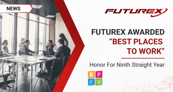 Futurex Awarded “Best Places to Work” Honor for Ninth Straight Year