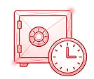 safe and clock